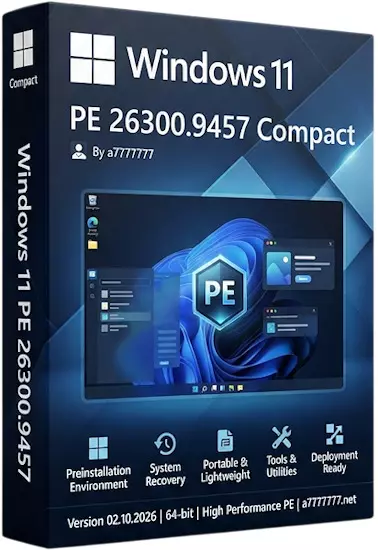Windows 11 PE 26300.9457 Compact 02.10.2026 (RUS)